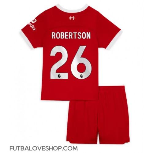 Dres Liverpool Andrew Robertson #26 Domáci pre deti 2023-24 Krátky Rukáv (+ trenírky)